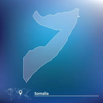 Map of Somalia Stock Illustration