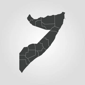 Map of Somalia Stock Illustration