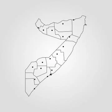 Map of Somalia Stock Illustration