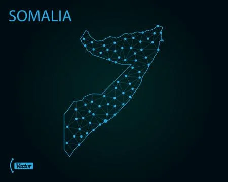 Map of Somalia. Vector illustration. World map Stock Illustration