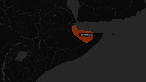 Map OF somaliland Stock Footage 294085992