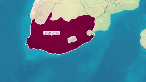 Map Of south africa Video stock 294083012