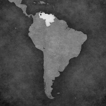 Map of South America - Venezuela Stock Illustration