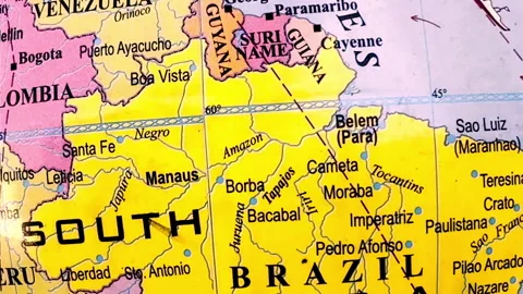 Map of South American Countries Stock Footage 332892857