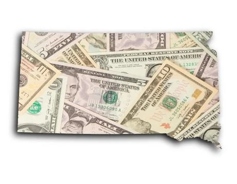 Map of south dakota Stockillustratie