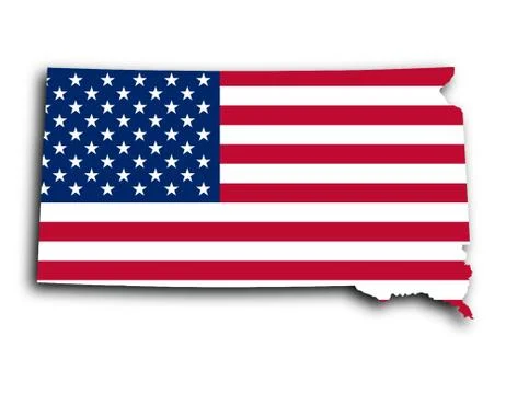Map of south dakota Stock Illustration