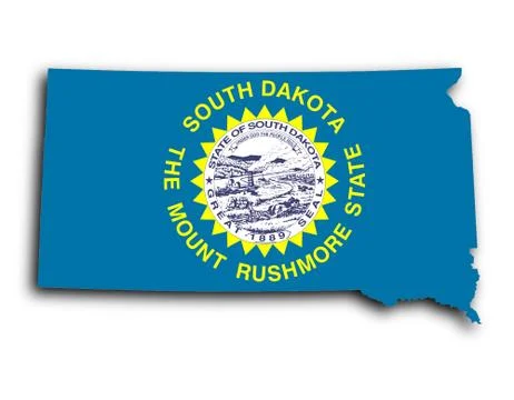 Map of south dakota Stockillustratie