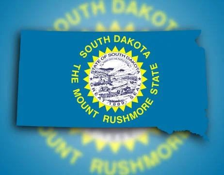 Map of south dakota Stock Illustration