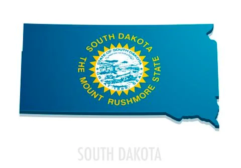 Map South Dakota Stock Illustration