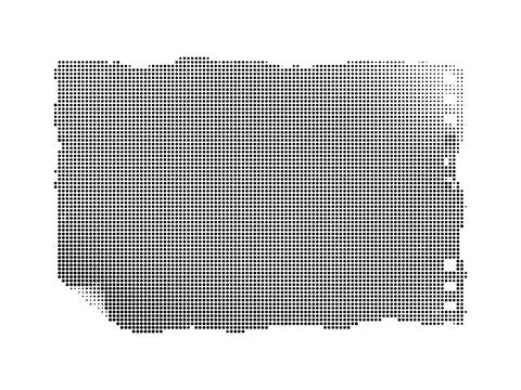 Map of South Dakota state with halftone dot shading. Stock Illustration