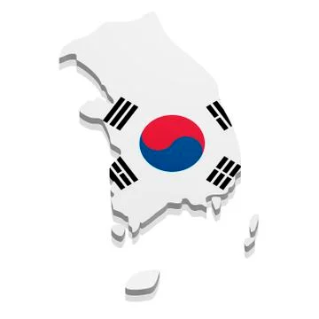 Map South Korea Stock Illustration