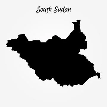 Map of South Sudan Illustrazione stock