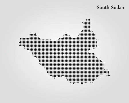 Map of South Sudan. Vector illustration. World map Stock-Illustration
