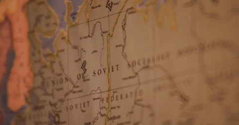 Map of Soviet Union Stock Footage 124606701