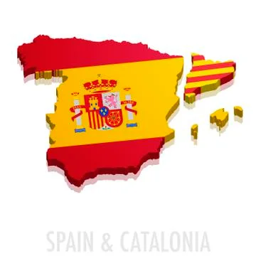 Map Spain Catalonia Stock Illustration