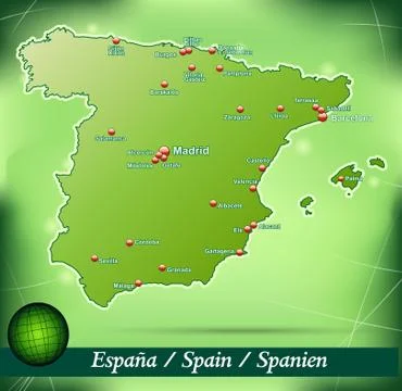 Map of spain Stock Illustration