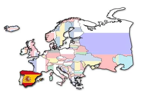 Map of spain Stock Illustration