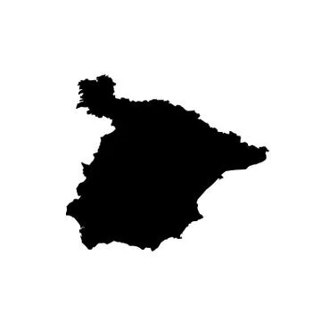 Map of Spain Stock Illustration