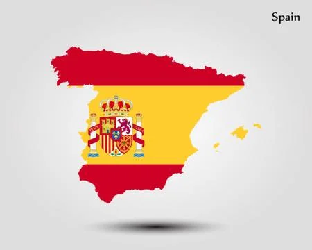 Map of Spain Stock Illustration