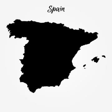 Map of Spain Stock Illustration
