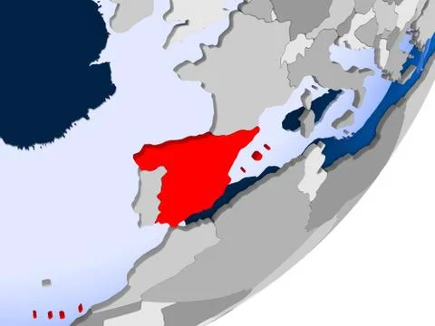 Map of Spain Stock Illustration
