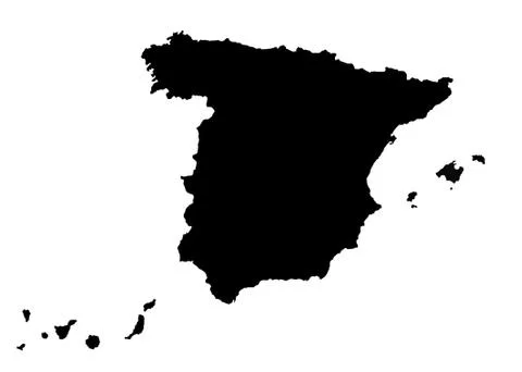 Map of Spain Stock Photos