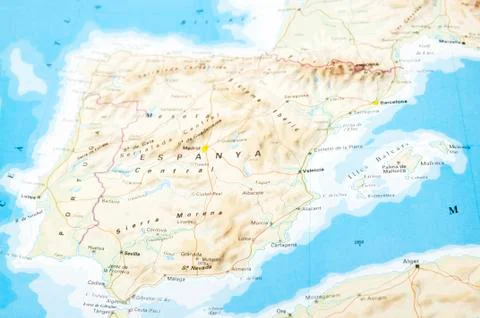 Map of spain 写真素材