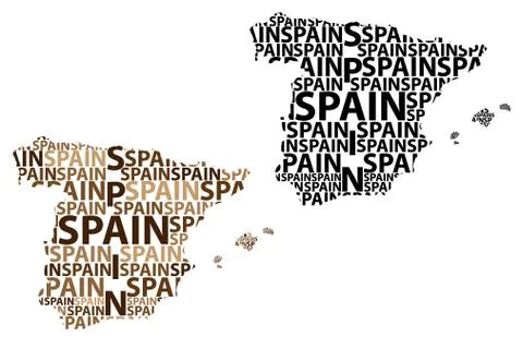 Map of Spain - vector illustration Stock Illustration