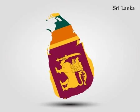Map of Sri Lanka Stock Illustration