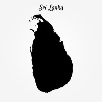 Map of Sri Lanka Stock Illustration