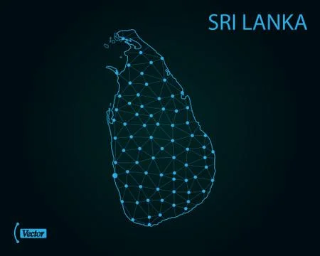 Map of Sri Lanka. Vector illustration. World map Stock Illustration