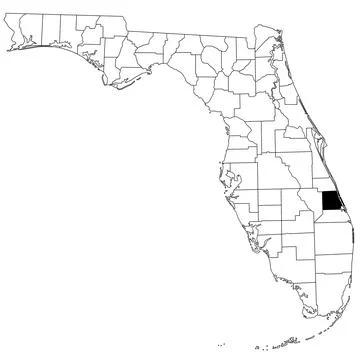 Map of St Lucie County in Florida state on white background. single County .. Stock Illustration