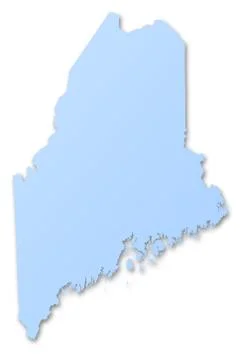 Map of the State of Maine Stock Illustration