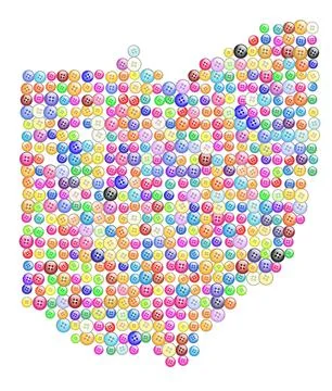 Map of the State Ohio (US). Stock Illustration