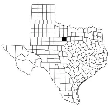 Map of Stephens County in Texas state on white background. single County ma.. Stock Illustration