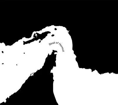 Map of the Strait of Hormuz Stock Illustration