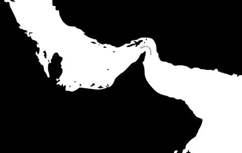 Map of the Strait of Hormuz Stock Illustration