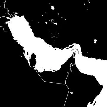 Map of the Strait of Hormuz Stock Illustration