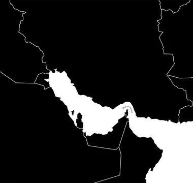 Map of the Strait of Hormuz Stock Illustration