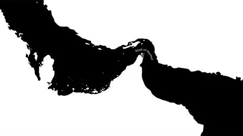 Map of the Strait of Hormuz Stock Illustration