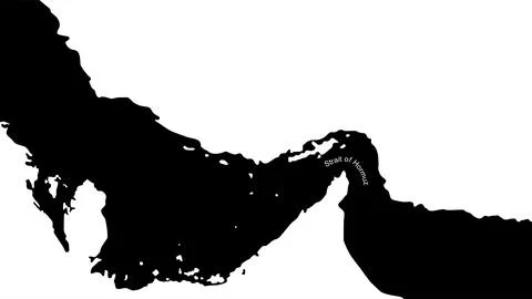 Map of the Strait of Hormuz イラスト素材