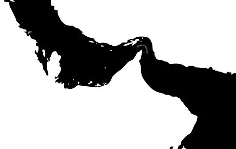 Map of the Strait of Hormuz Stock Illustration