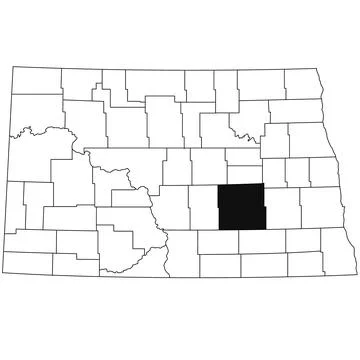 Map of stutsman County in North Dakota state on white background. single Co.. Stock Illustration