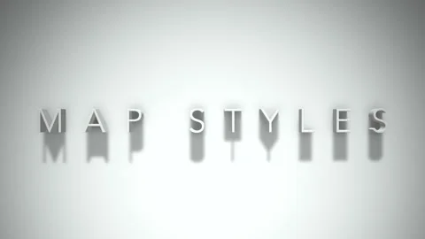 Map Styles 3D title animation with shadows on a white background 库存影片 296707658