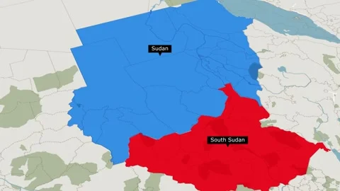 Map Of sudan Stock Footage 294083406