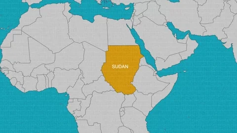 Map of Sudan Stock Footage 295284156