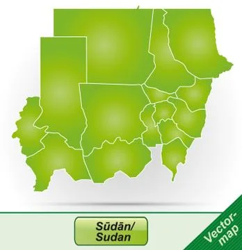 Map of sudan Stock Illustration