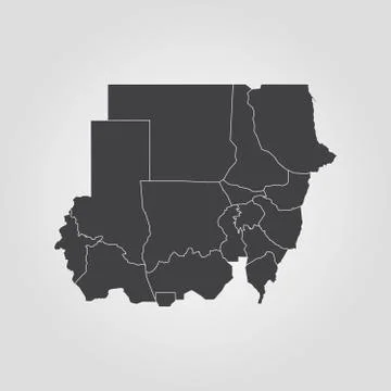 Map of Sudan Stock Illustration