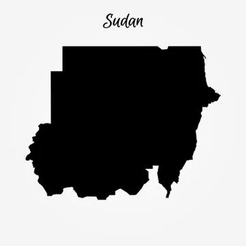 Map of Sudan Stock Illustration