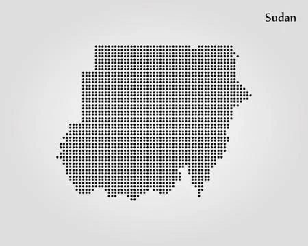 Map of Sudan. Vector illustration. World map Stock Illustration